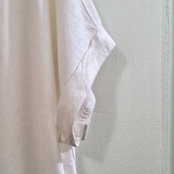 Ellos White Linen-Blend Tie-Front Short Sleeve /Top Blouse, Size 1X (22/24) - Picture 11 of 16